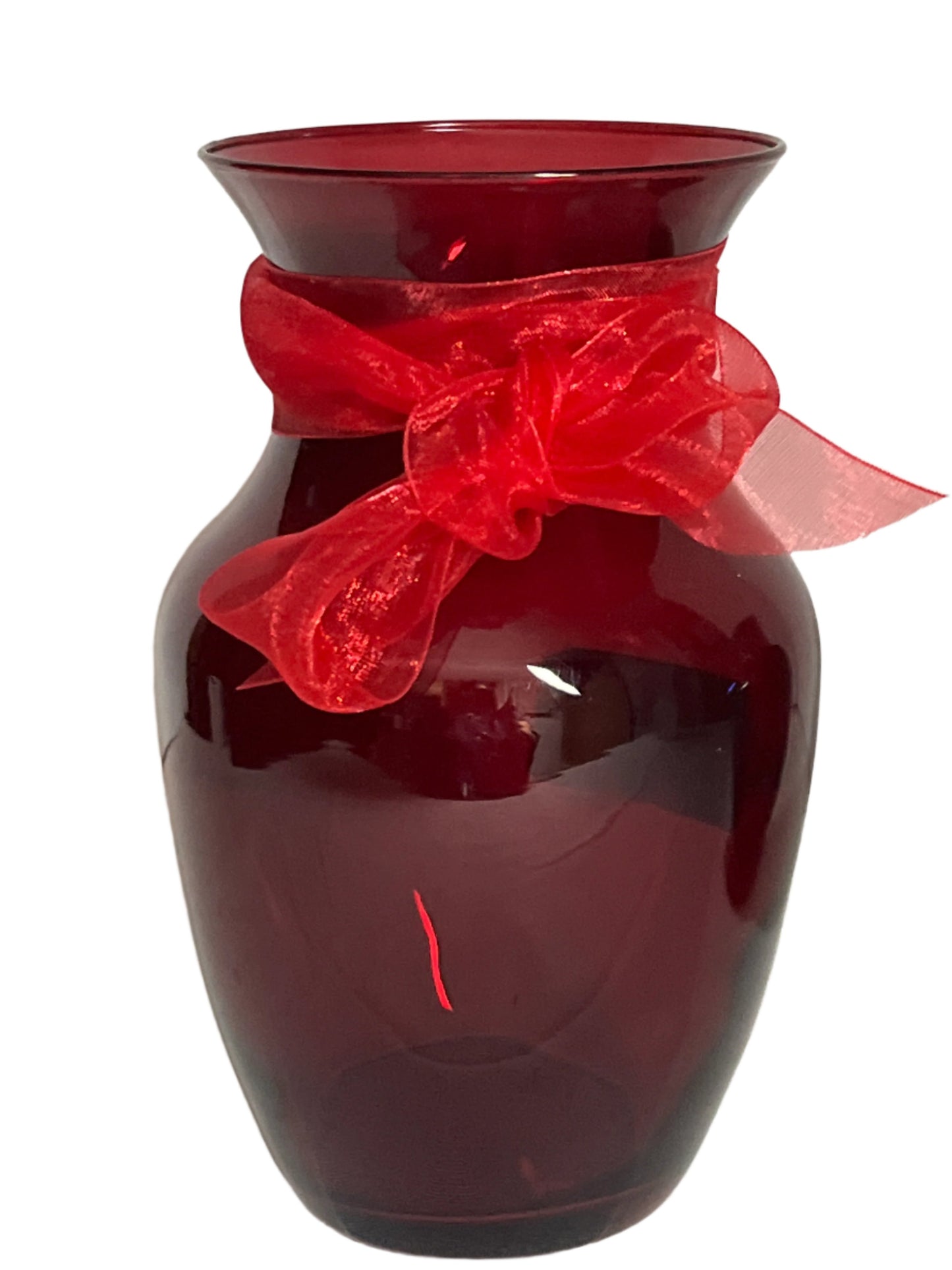 Red Glass- Medium Size Flower Vase