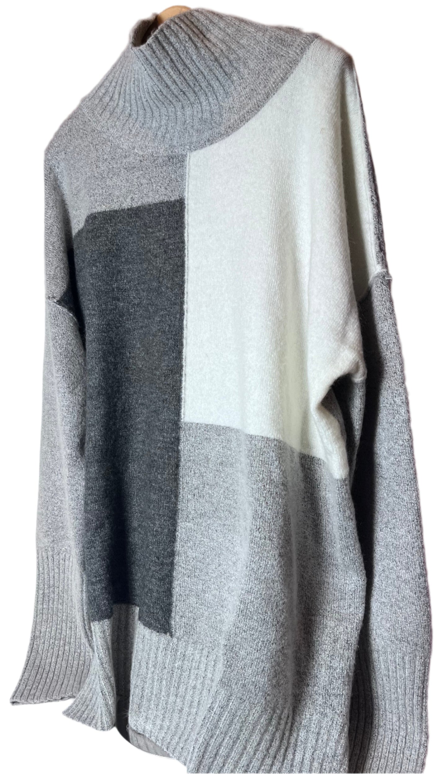 Pull gris chaud, confortable, doux et magnifique (taille Large)