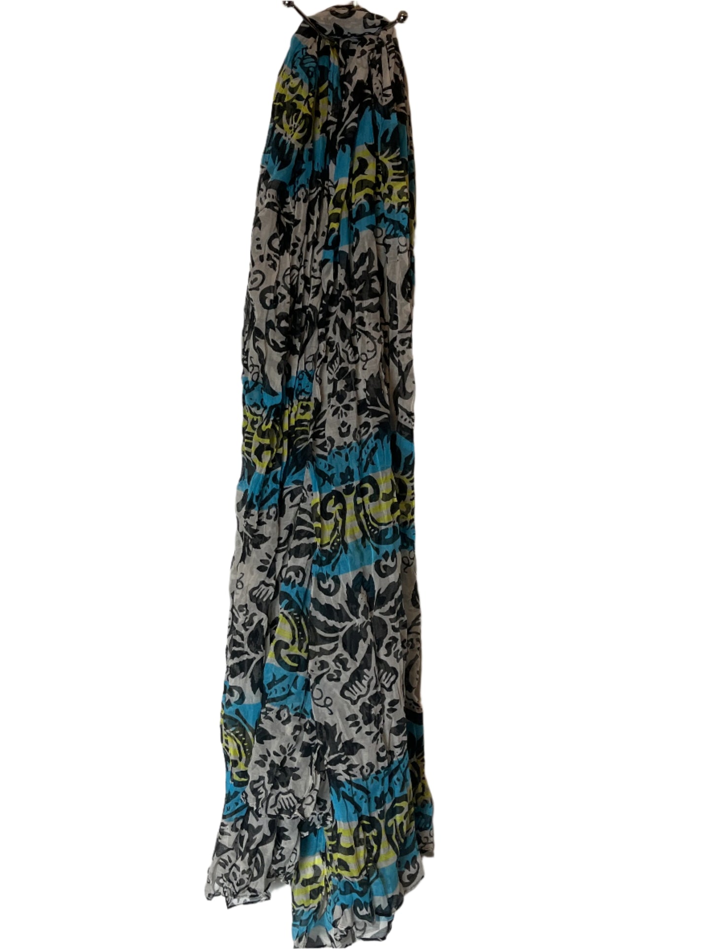 Loft Blue Multicolored Floral  design long Scarf