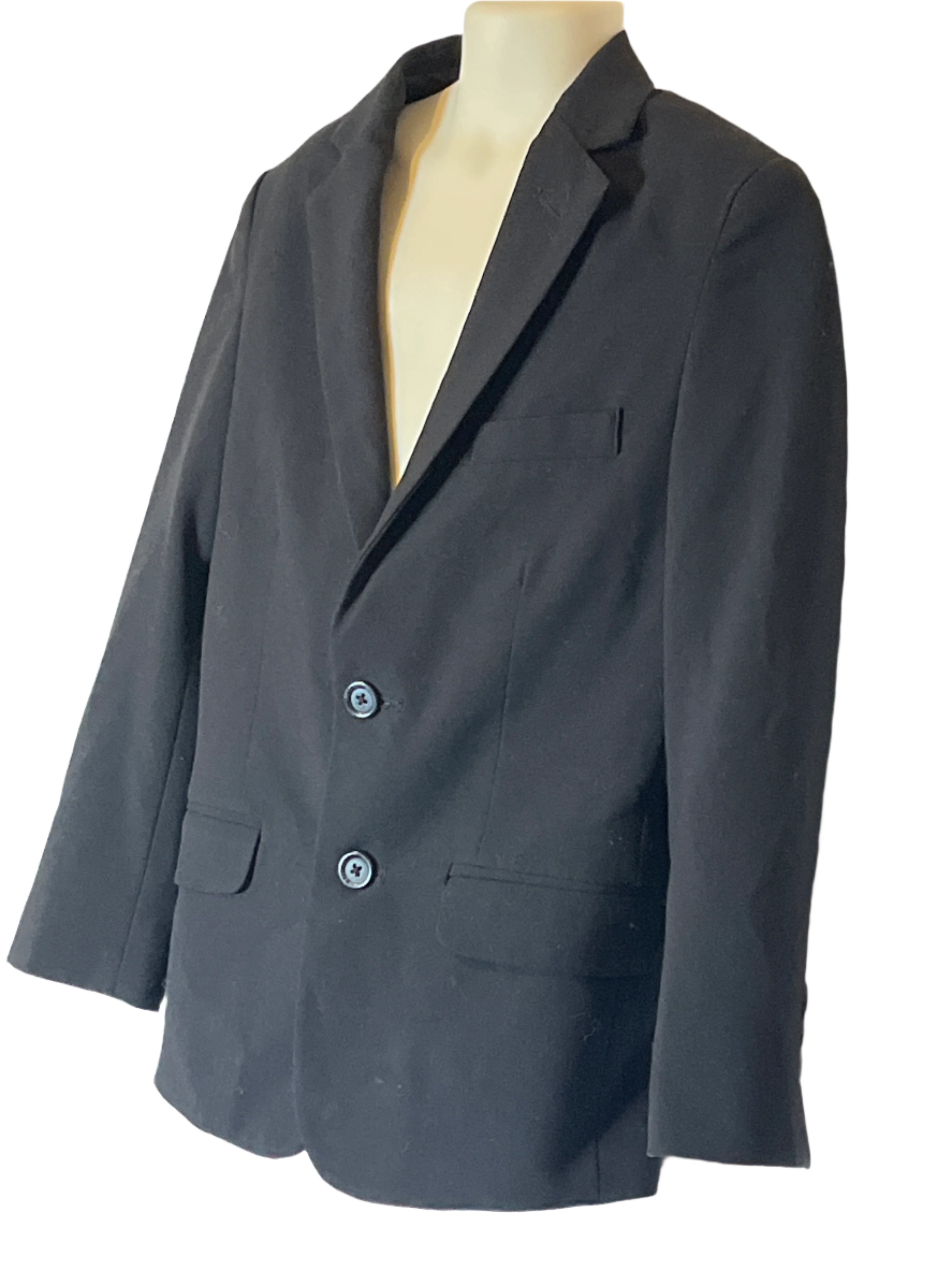 Calvin Klein Boy’s black single breasted 2 buttoned suit jacket for formal wear(8)