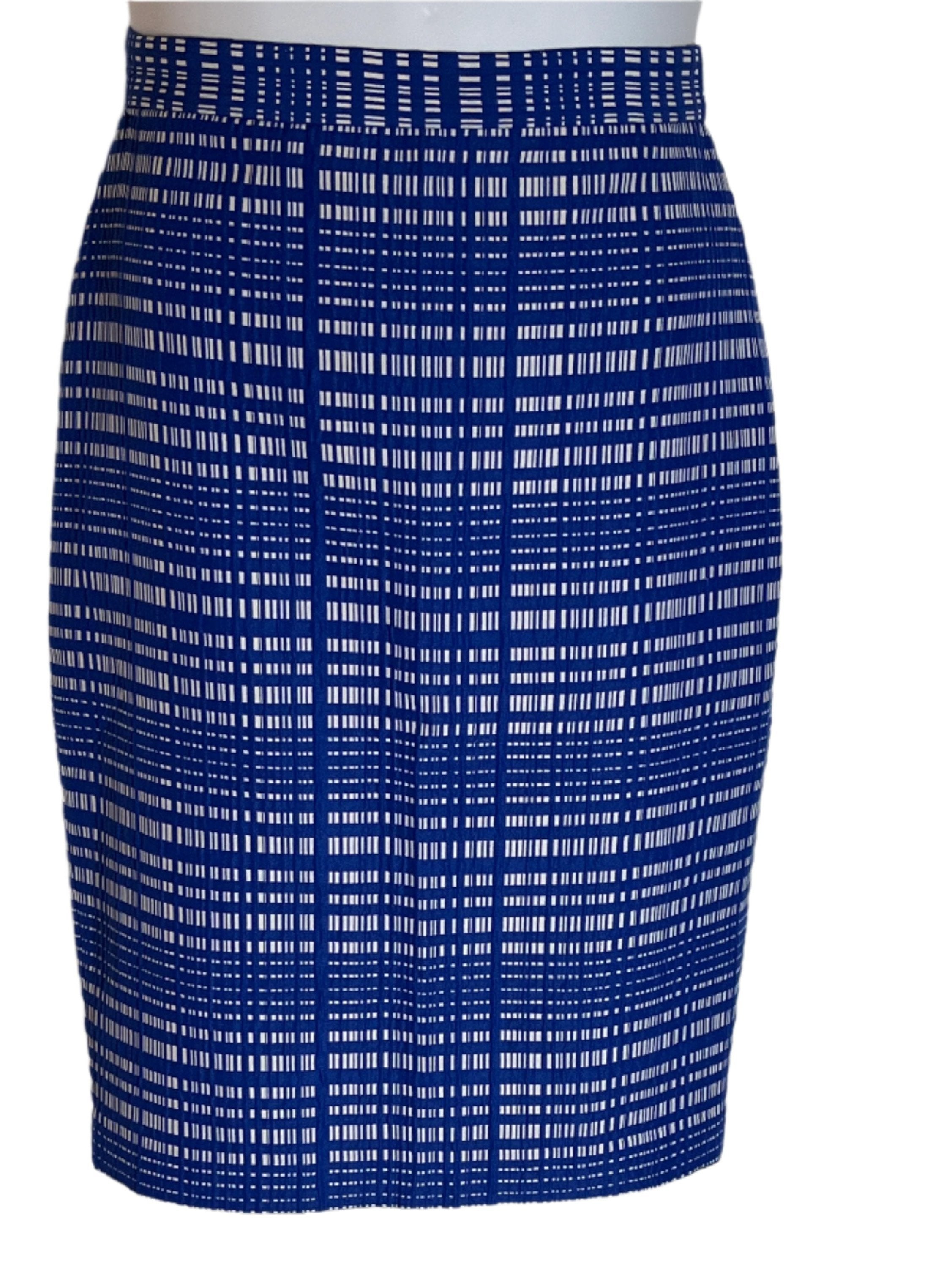 Banana Republic -Blue and White Plaid Pencil Skirt (size 6)