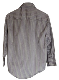 Ike Behar striped button up boy's collared long sleeves shirt (size 4)