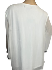 Michael Studio Collection (Size 18) Pull Over Black and White Stylish Blouse