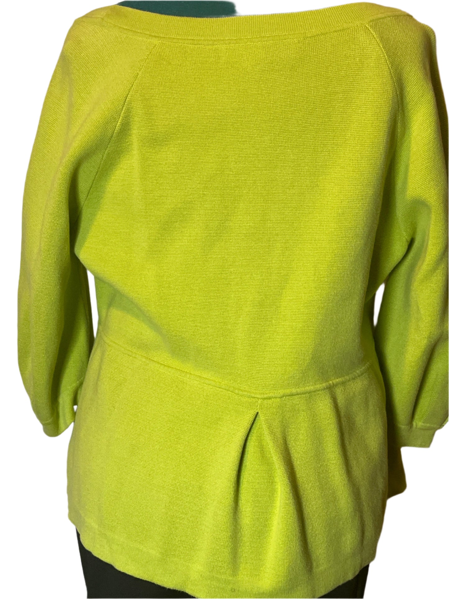 Nine West Green Button Cardigan/Sweater (Size 1X)