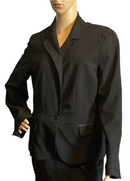 7th Avenue New York & Company Black 1 Button Suit Jacket (Size 14)