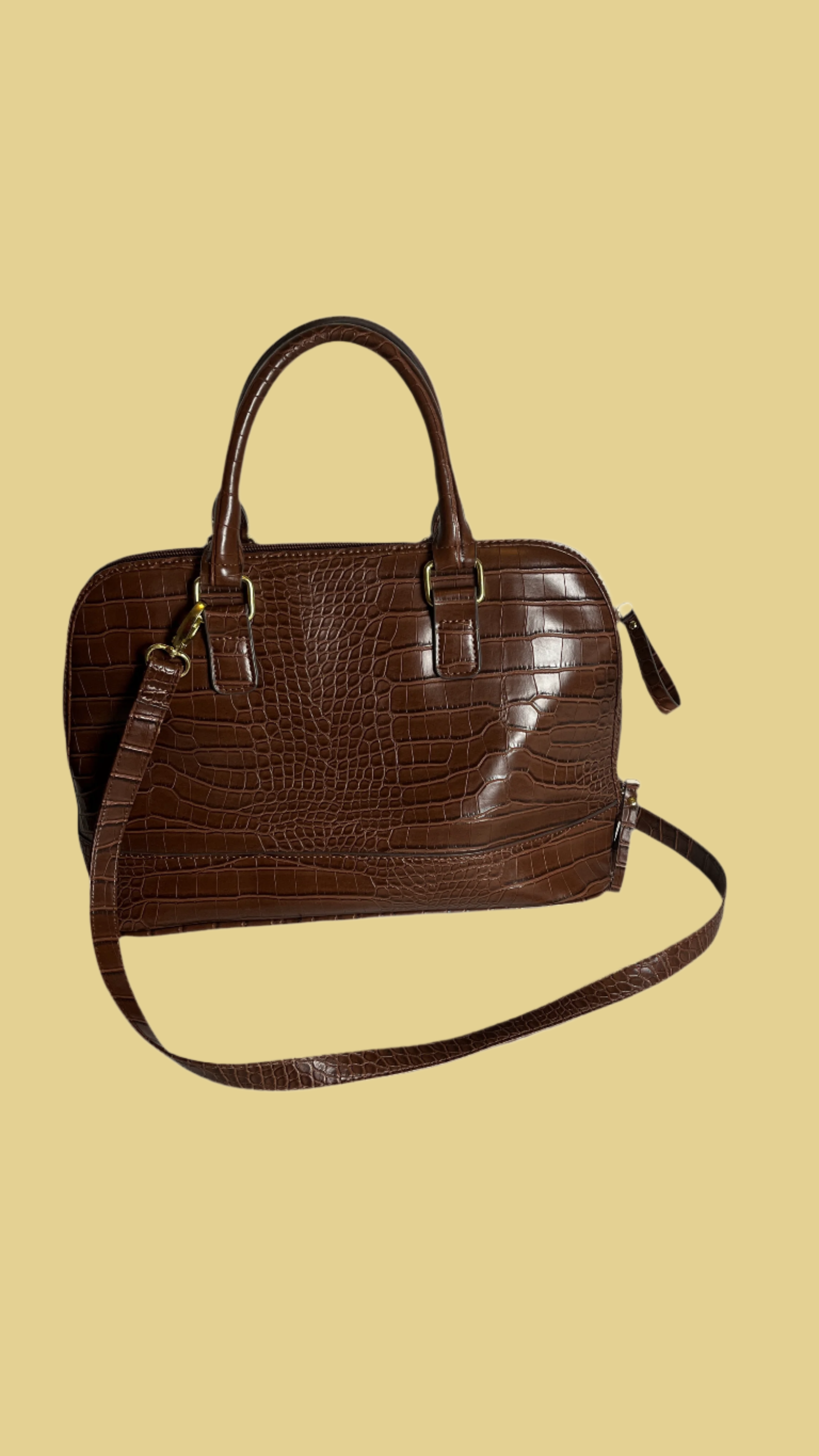 Bueno over Shoulder Brown Handbag