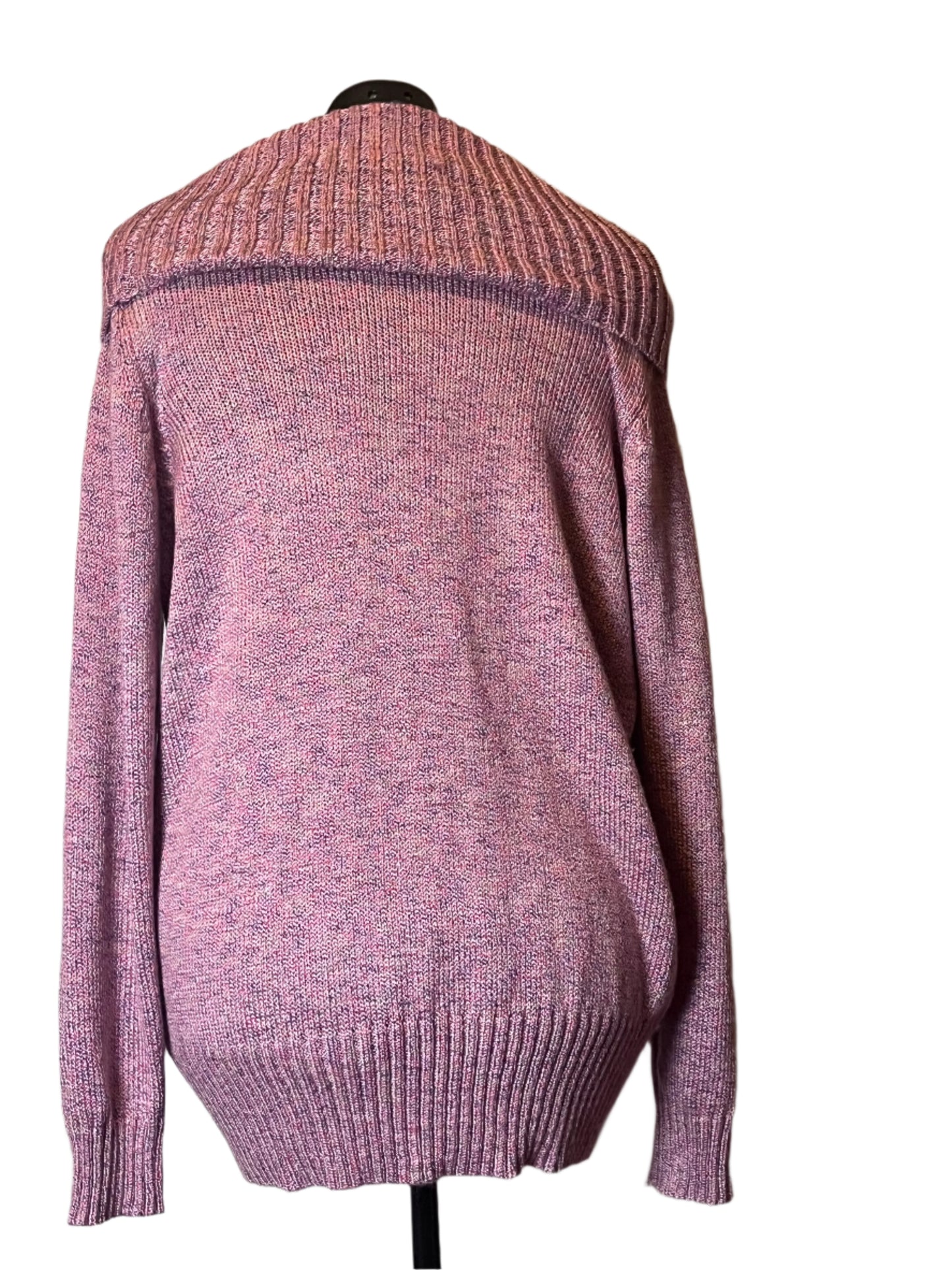 Caroline Taylor Boat Neckline Pink/Lavender Sweater(Size 2X)