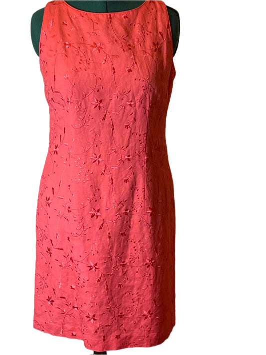 Robe orange brodée Jessica Howard taille 14.