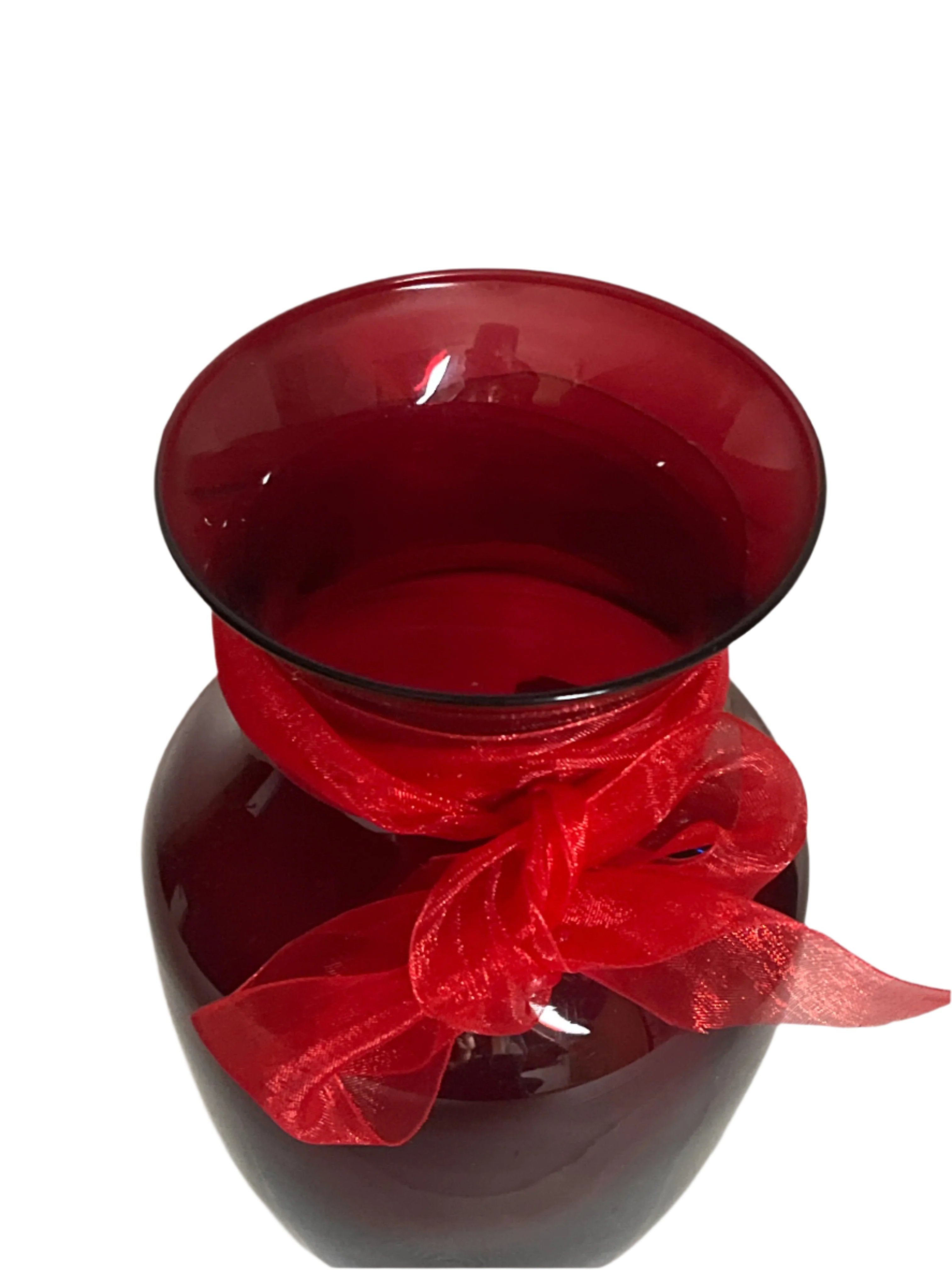 Red Glass- Medium Size Flower Vase