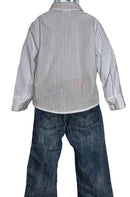 Calvin Klein Boy (3T) Buttoned up Long Sleeves White Striped  Shirt