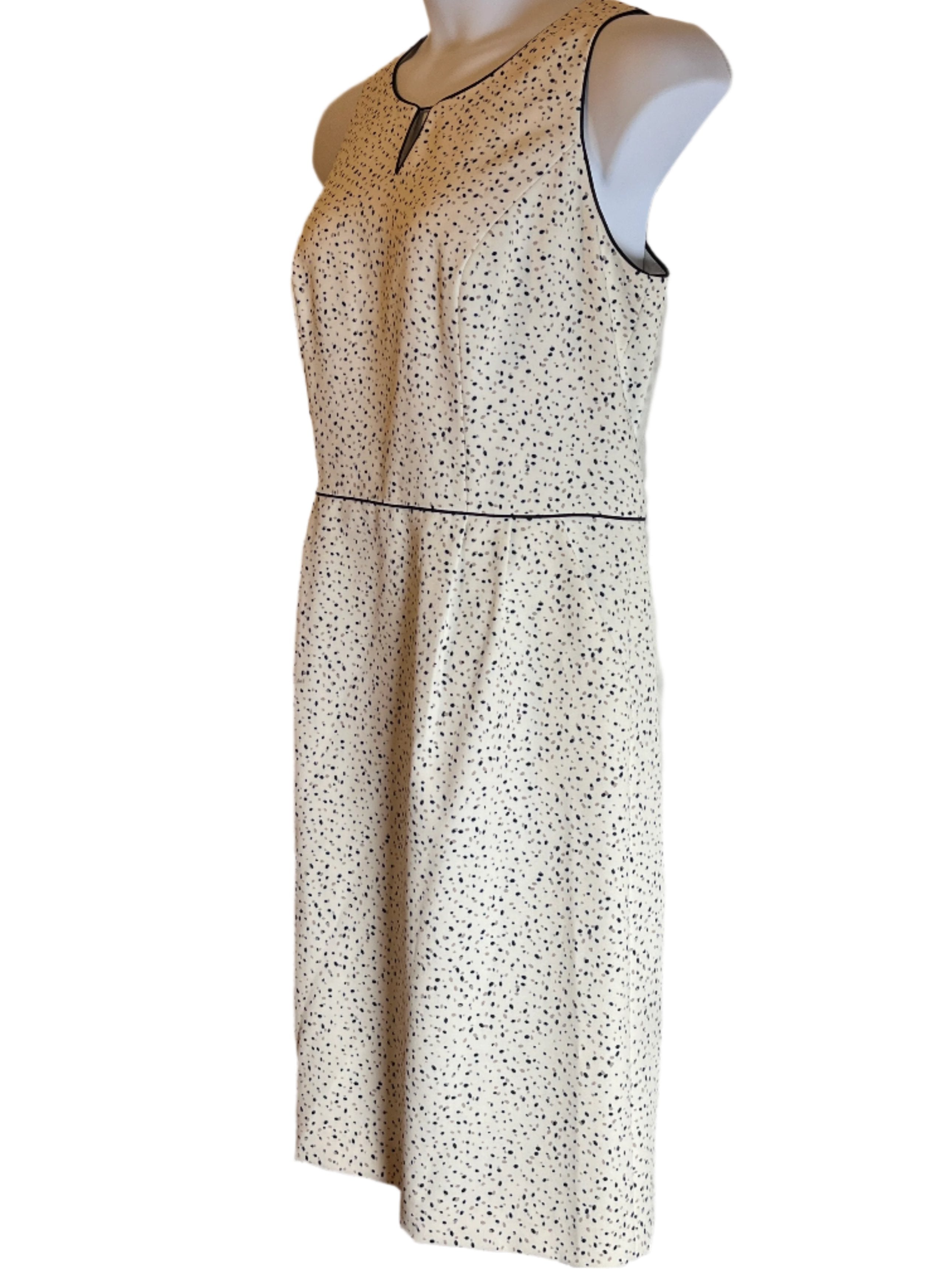 JM Studio by John Meyer white and multicolored dots A-Line dress