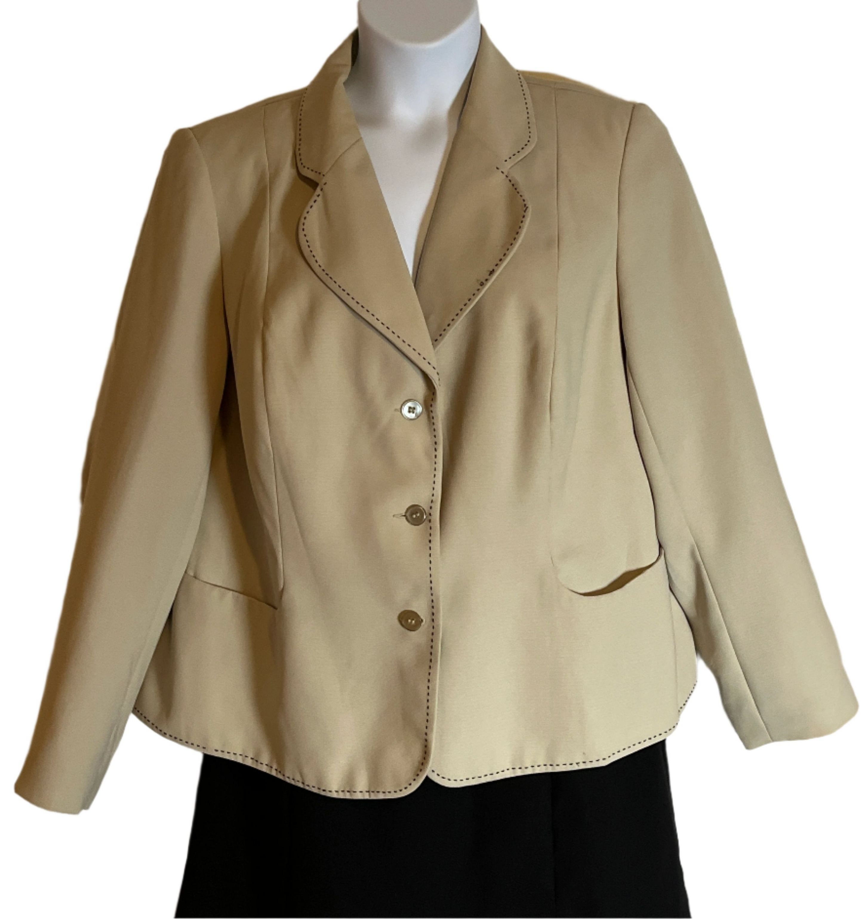 Black & Decker Black and Beige Skirt Suit Set (size 16W)