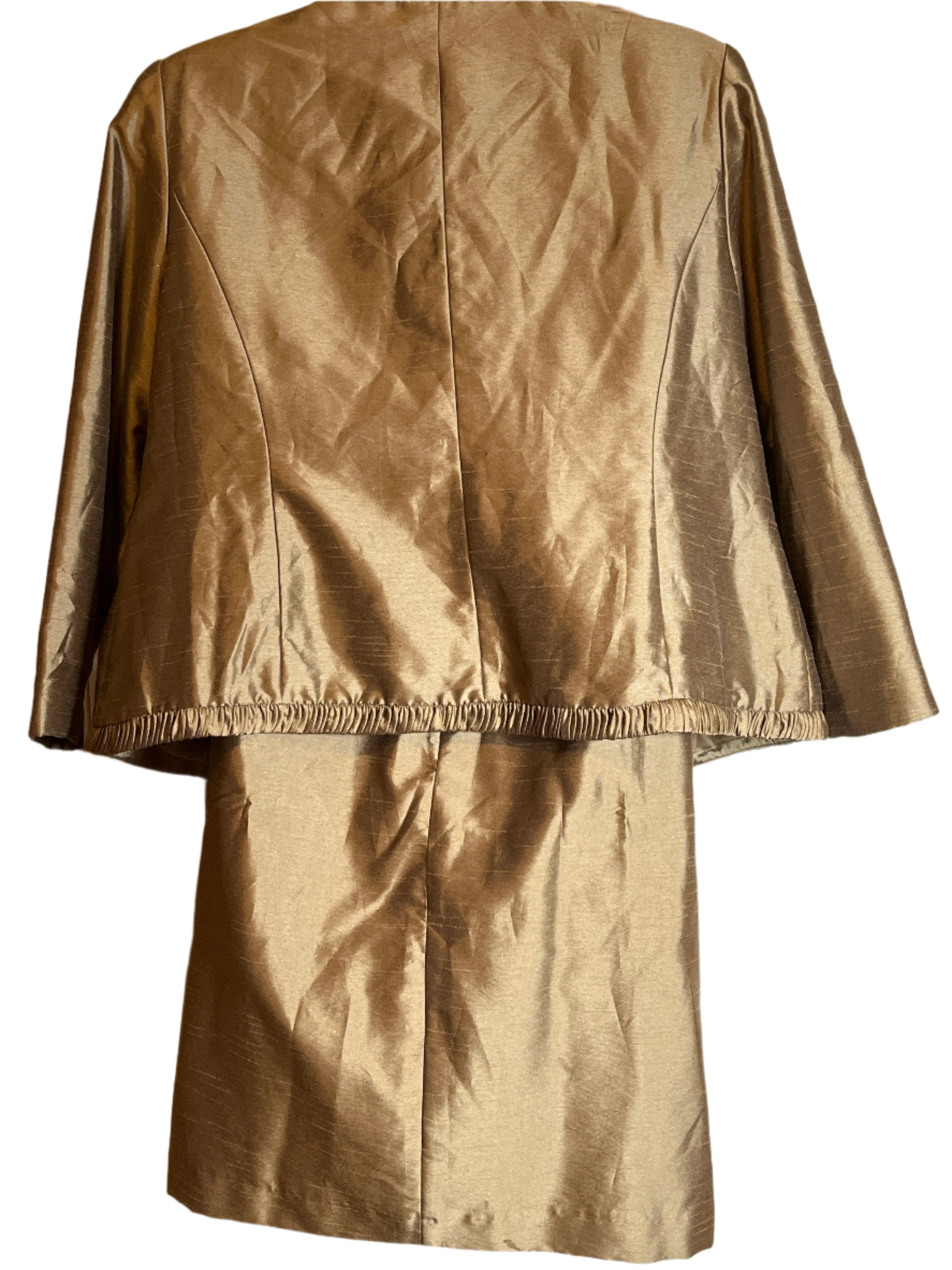 Le Bos (size 22WP) Gold suit-2 piece skirt suit (New Suit)