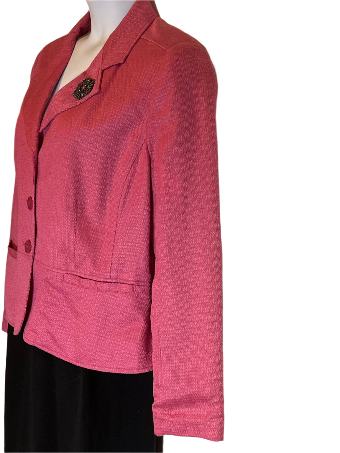 Merona (Size 16w) 3 Buttoned Pink Suit Jacket