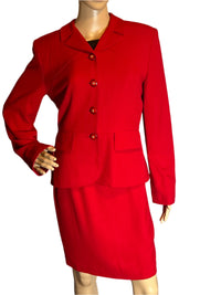 Barami Red Skirt Suit Set (size 6)