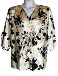 Dress Barn Black and Beige Blouse (size 18w)