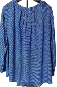 Wili Smith  Blue Pullover Loose Fitting Blouse (size 2x)