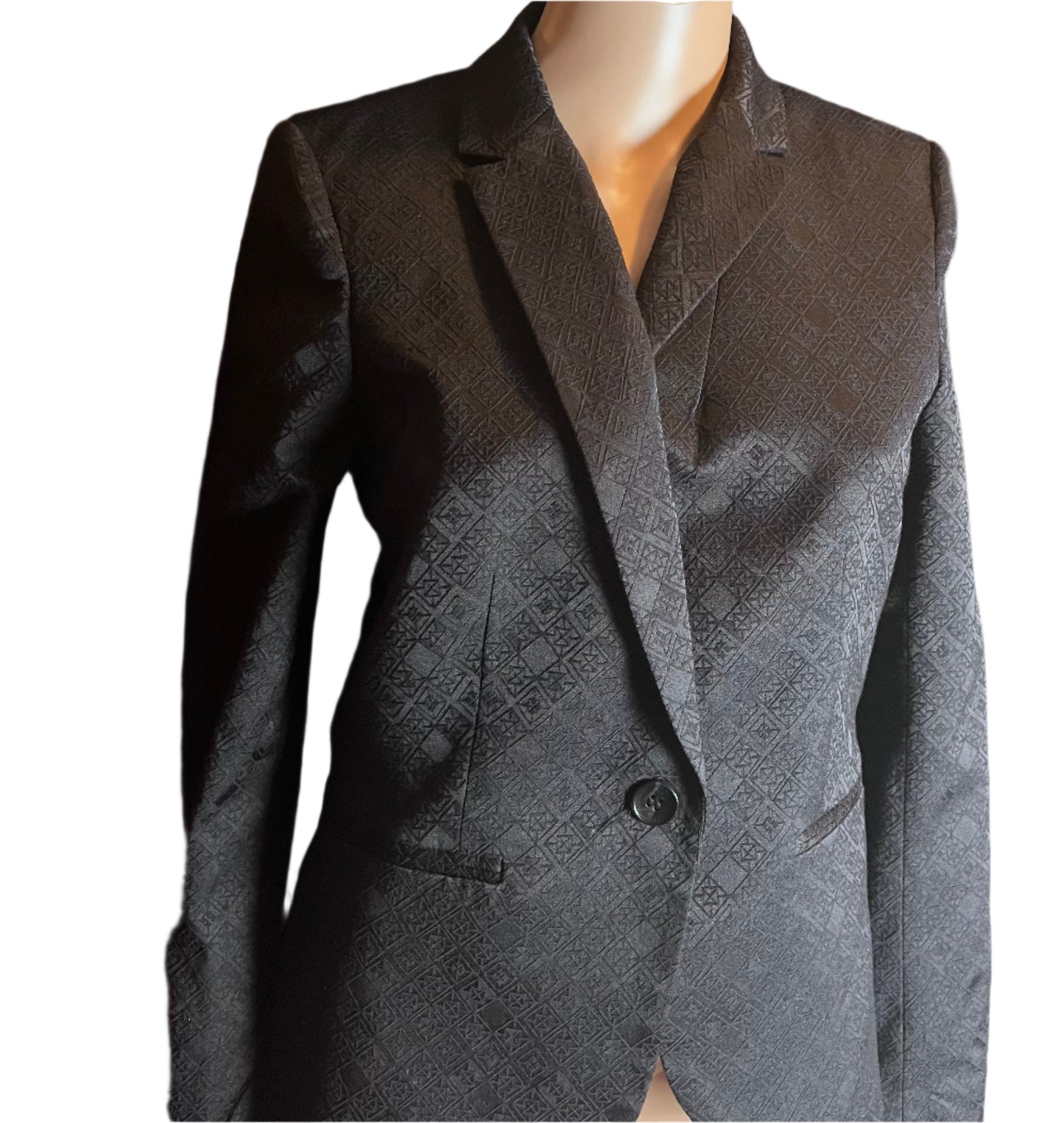 Black suit top/blazer 1 button single breasted -H&M  (Size 10)