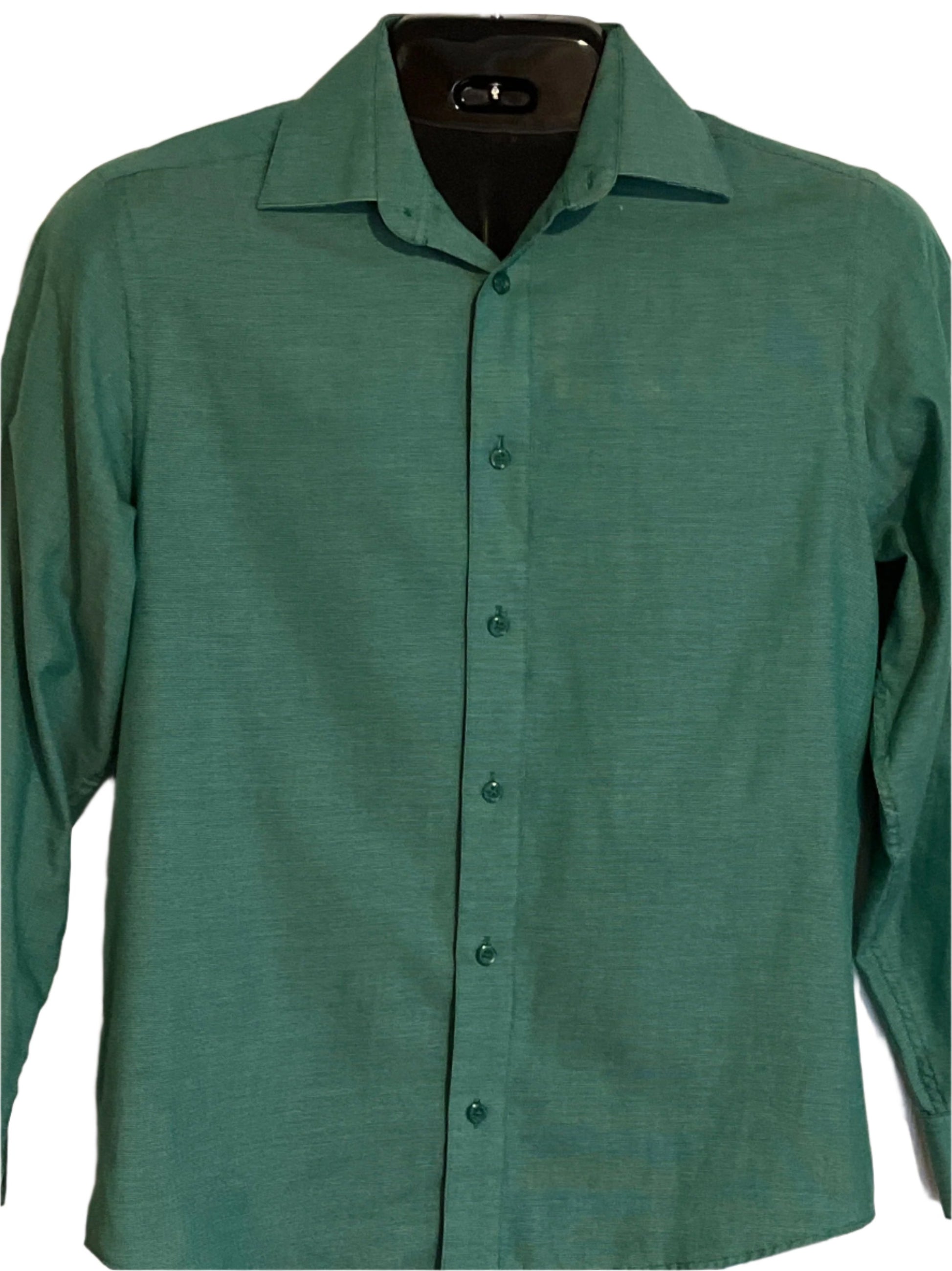 Marquis Signature Green Long Sleeves Buttoned Up Shirt(small)