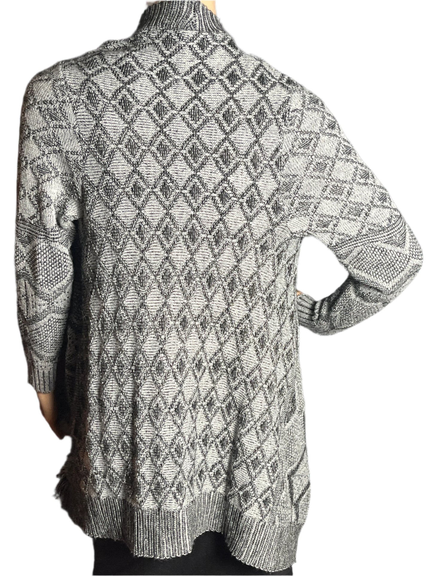 Poof Gray Open Sweater(Medium)