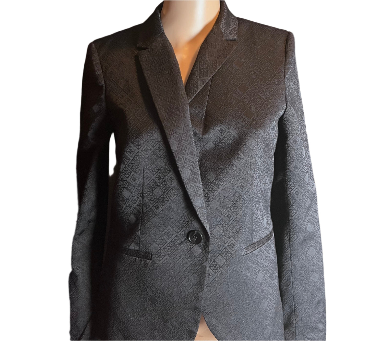 Black suit top/blazer 1 button single breasted -H&M  (Size 10)