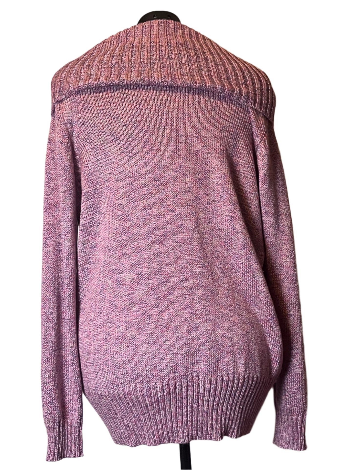 Caroline Taylor Boat Neckline Pink/Lavender Sweater(Size 2X)