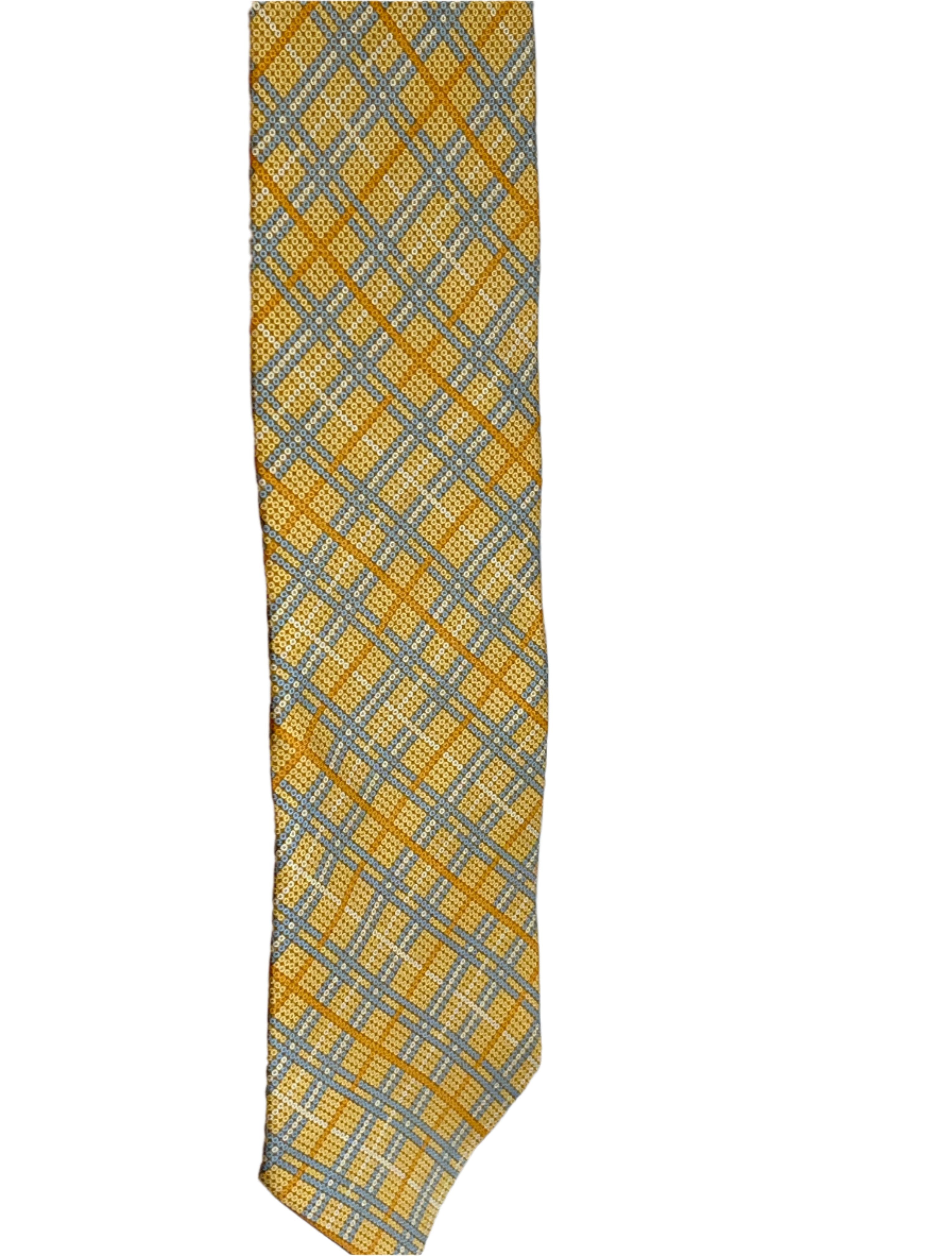 Yellow and Blue Neck Tie by Pineda Covalin