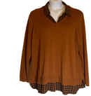 One piece Brown sweatshirt/sweater combo Women's Sweater/Shirt (size 2x)