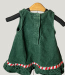 BT Kids Green and Red Candy Cane dress(size 6/9 mos)