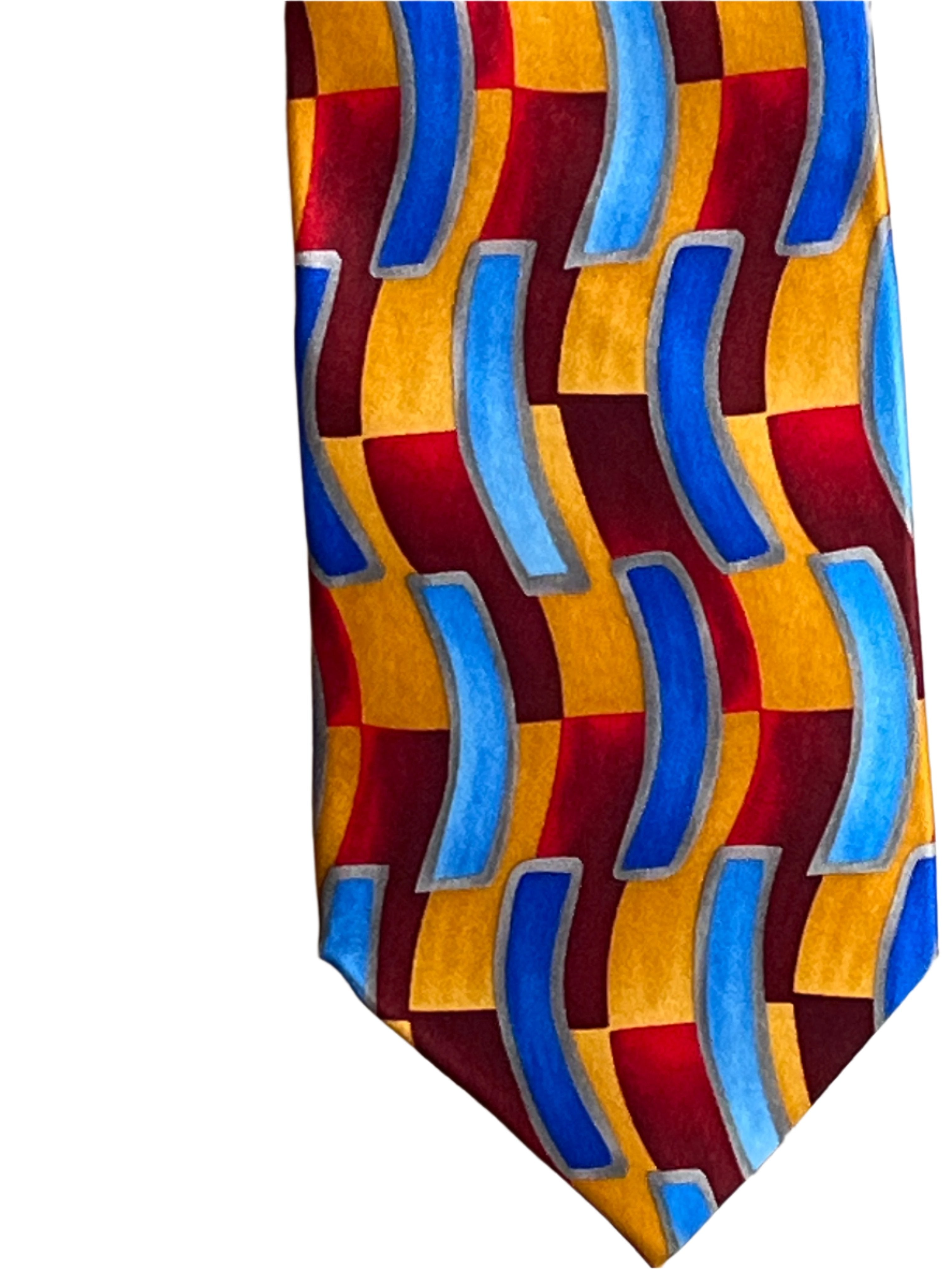 Jimmy V Multicolored(yellow, blue, red) Men’s Neck tie