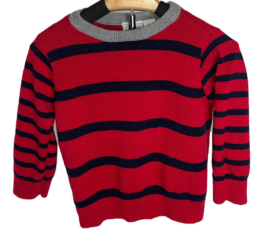 Place (2T) Red Striped Pull Over Kids Sweater