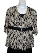 3/4 pull over black, gray, lavender (size 1x) Apt 9 lady’s blouse/Top (size 1x)