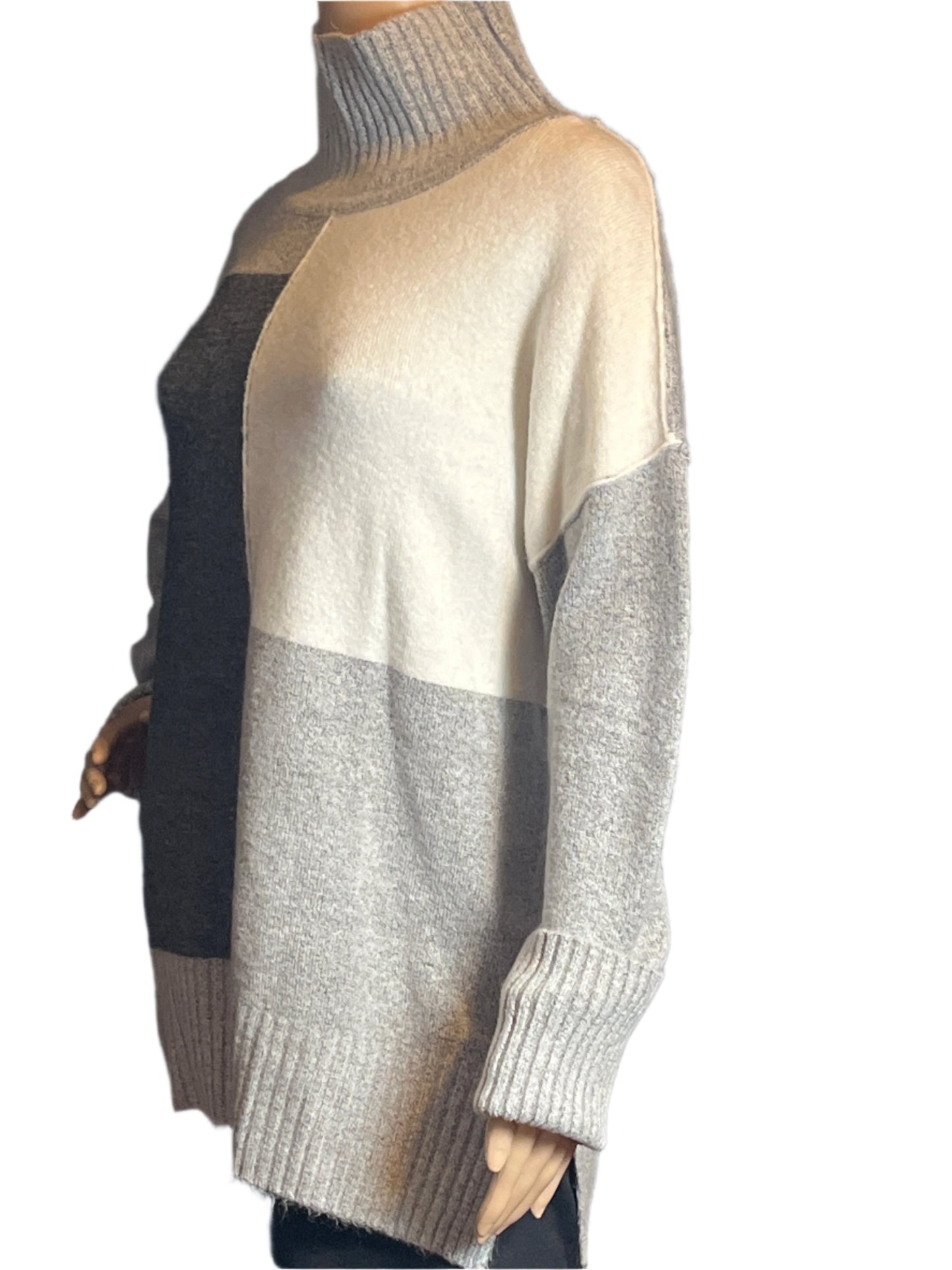 Pull gris chaud, confortable, doux et magnifique (taille Large)