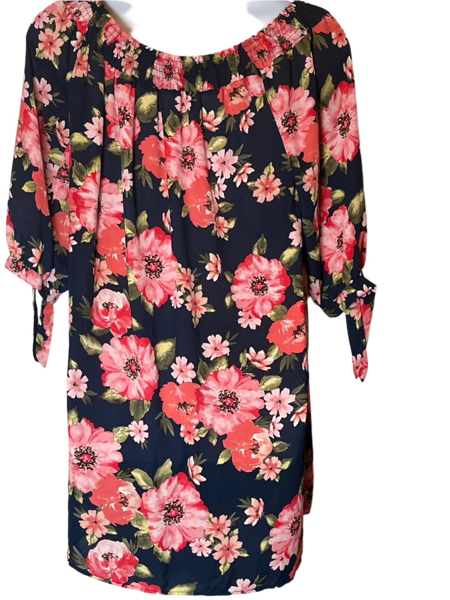 Love J Blue/Pink Floral Kimono Style Dress (Size 2x)