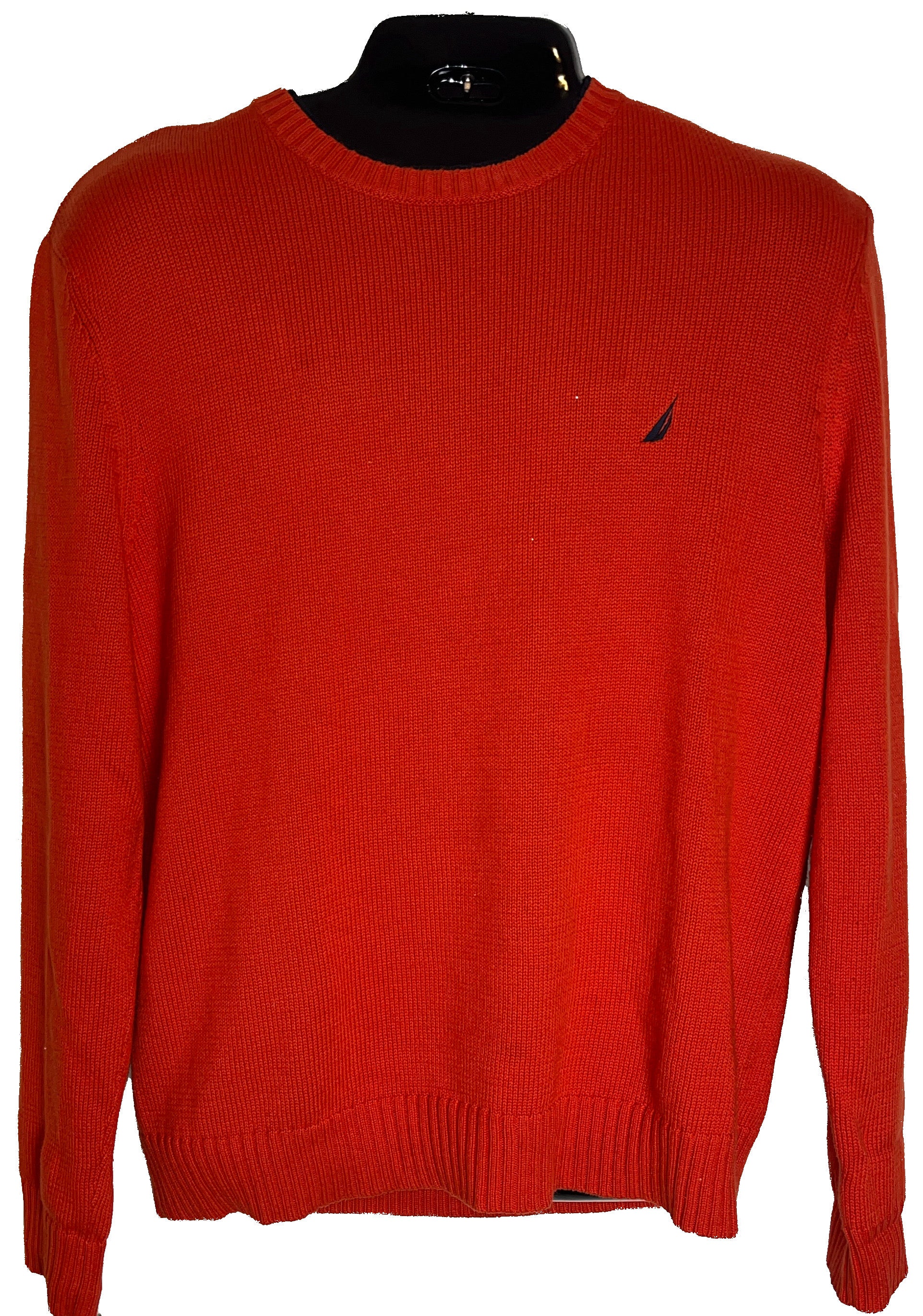 Nautica Men’s Red Pull Over Sweater (Size Large)