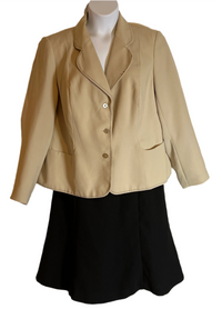 Black & Decker Black and Beige Skirt Suit Set (size 16W)