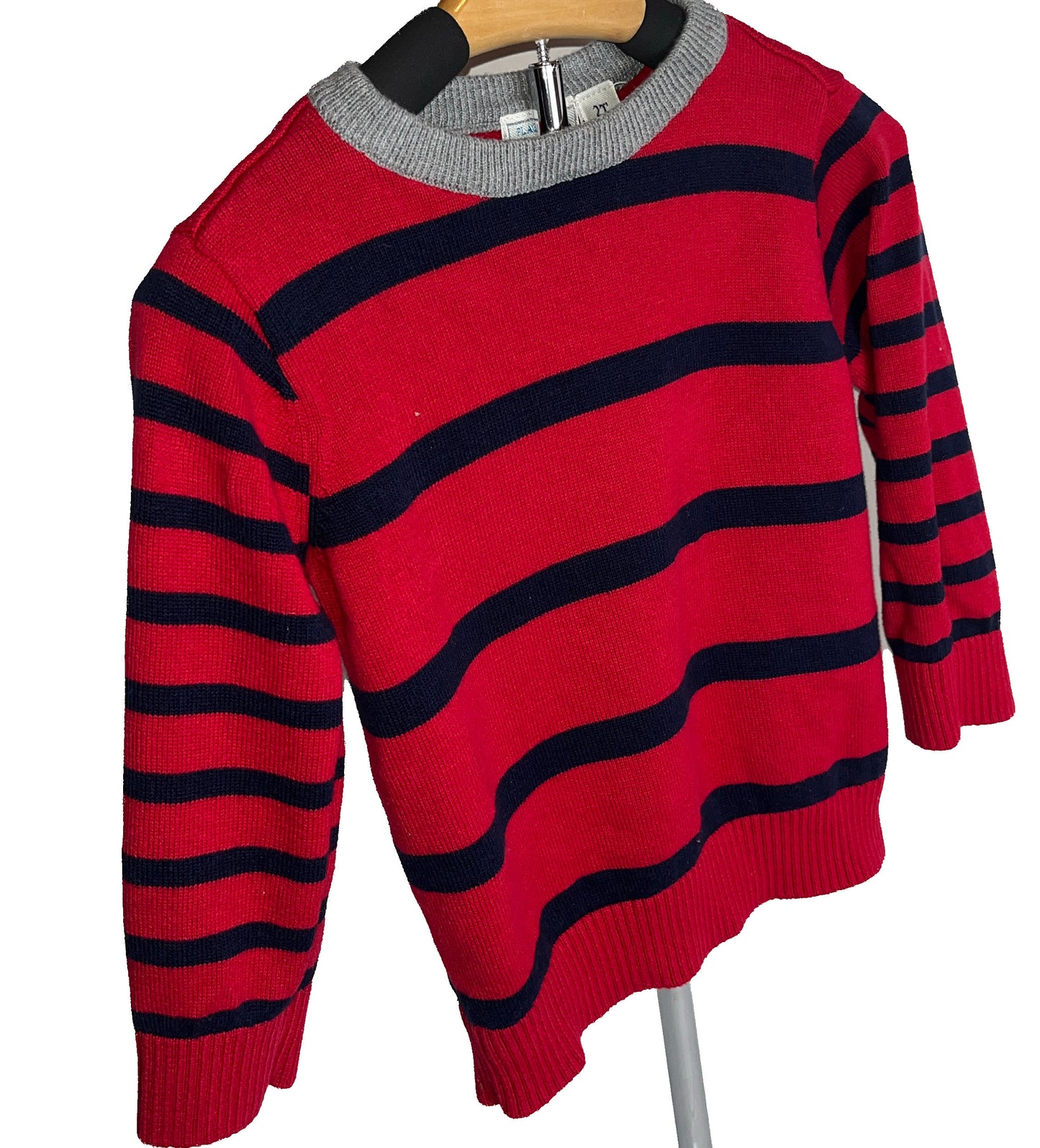 Place (2T) Red Striped Pull Over Kids Sweater