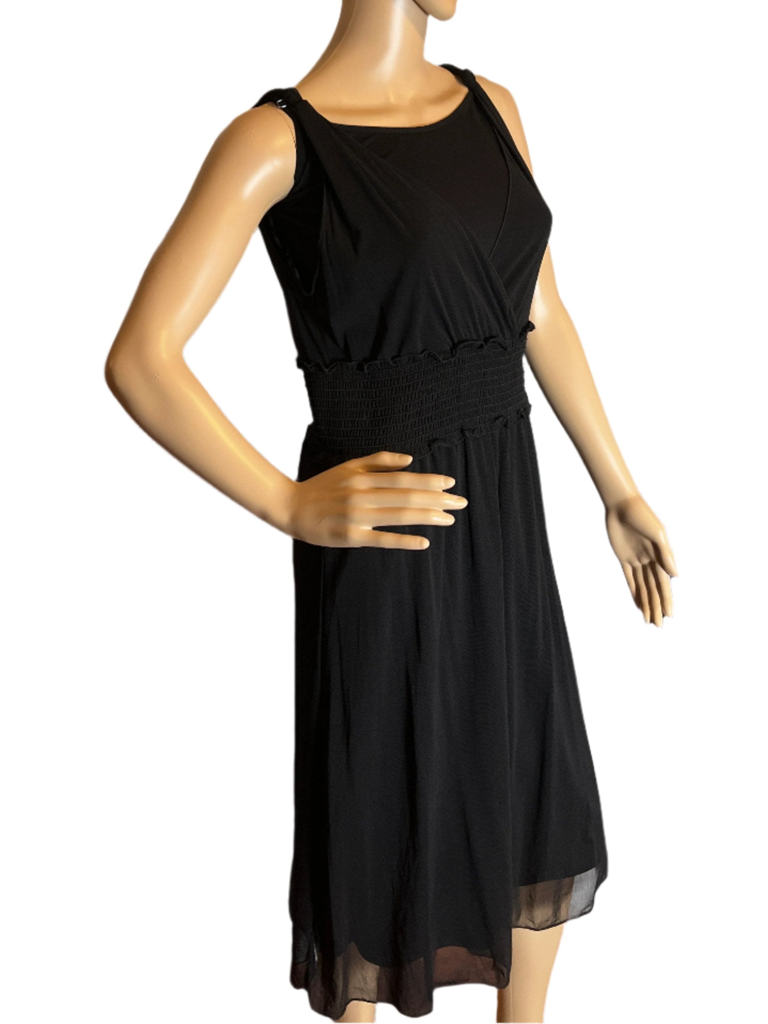 Max Studio fit & flare style black dress.  (Size Medium)