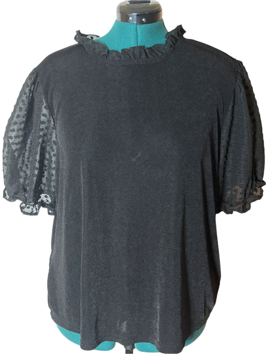 Camisa negra elegante talla 2XL de Alice Bleu