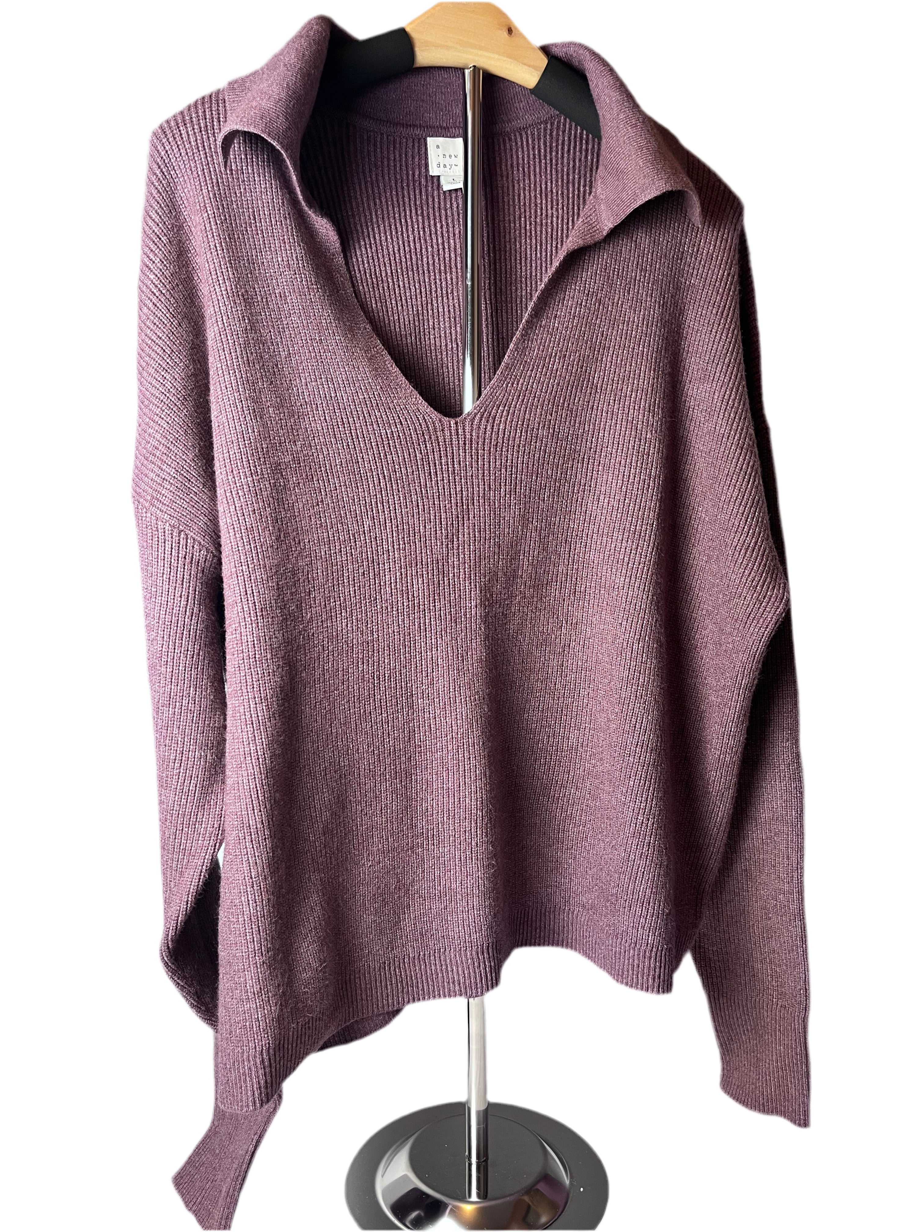 A New Day Sweater (Large).  Purple pull over Women’s Cardigan(Sweater)