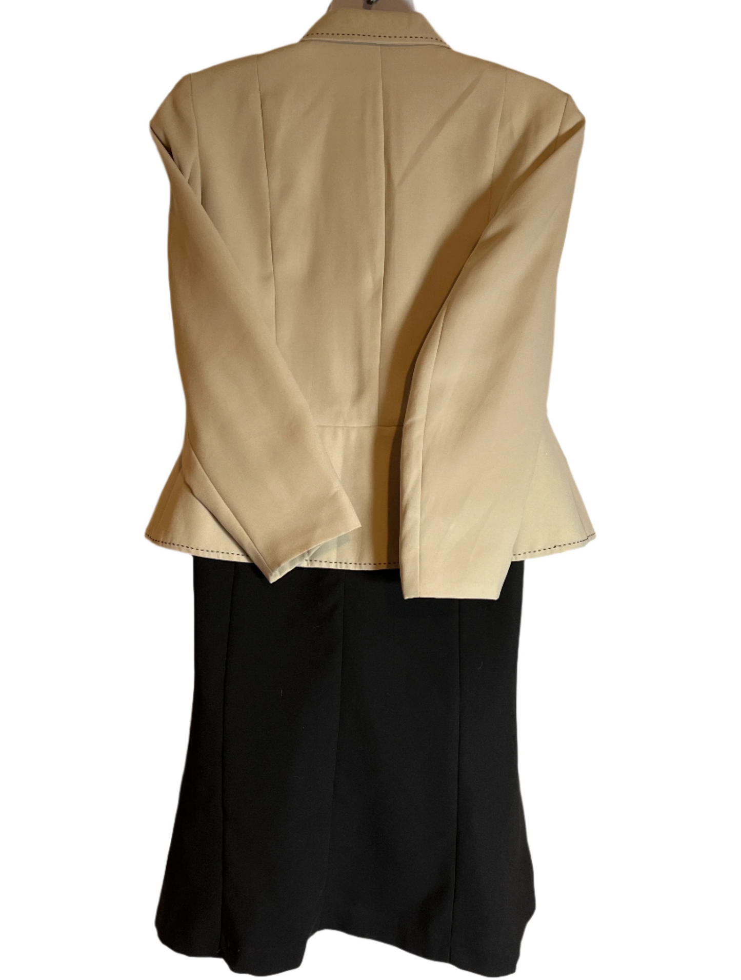 Black & Decker Black and Beige Skirt Suit Set (size 16W)