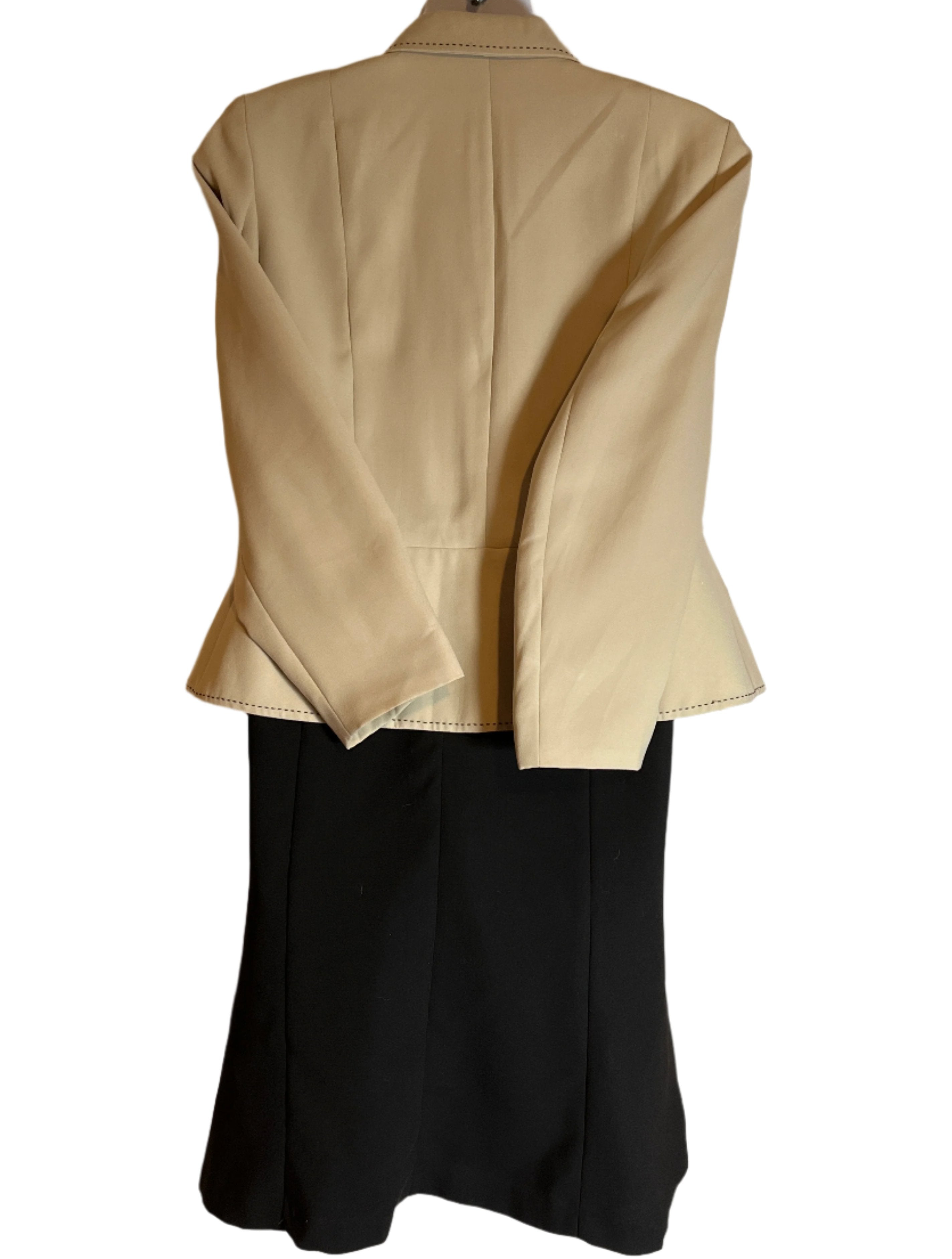 Black & Decker Black and Beige Skirt Suit Set (size 16W)