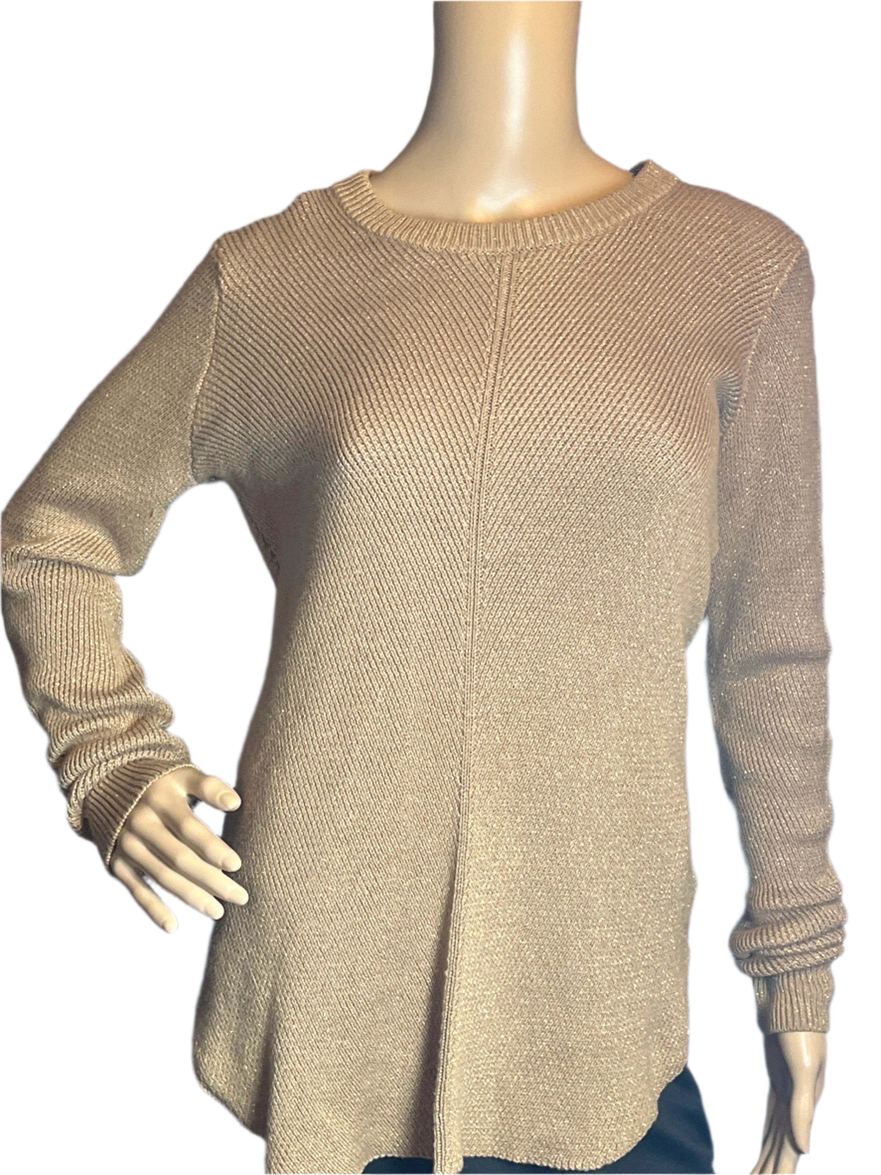 Michael Kors (size small) Gold Metallic Pull Over sweater for women