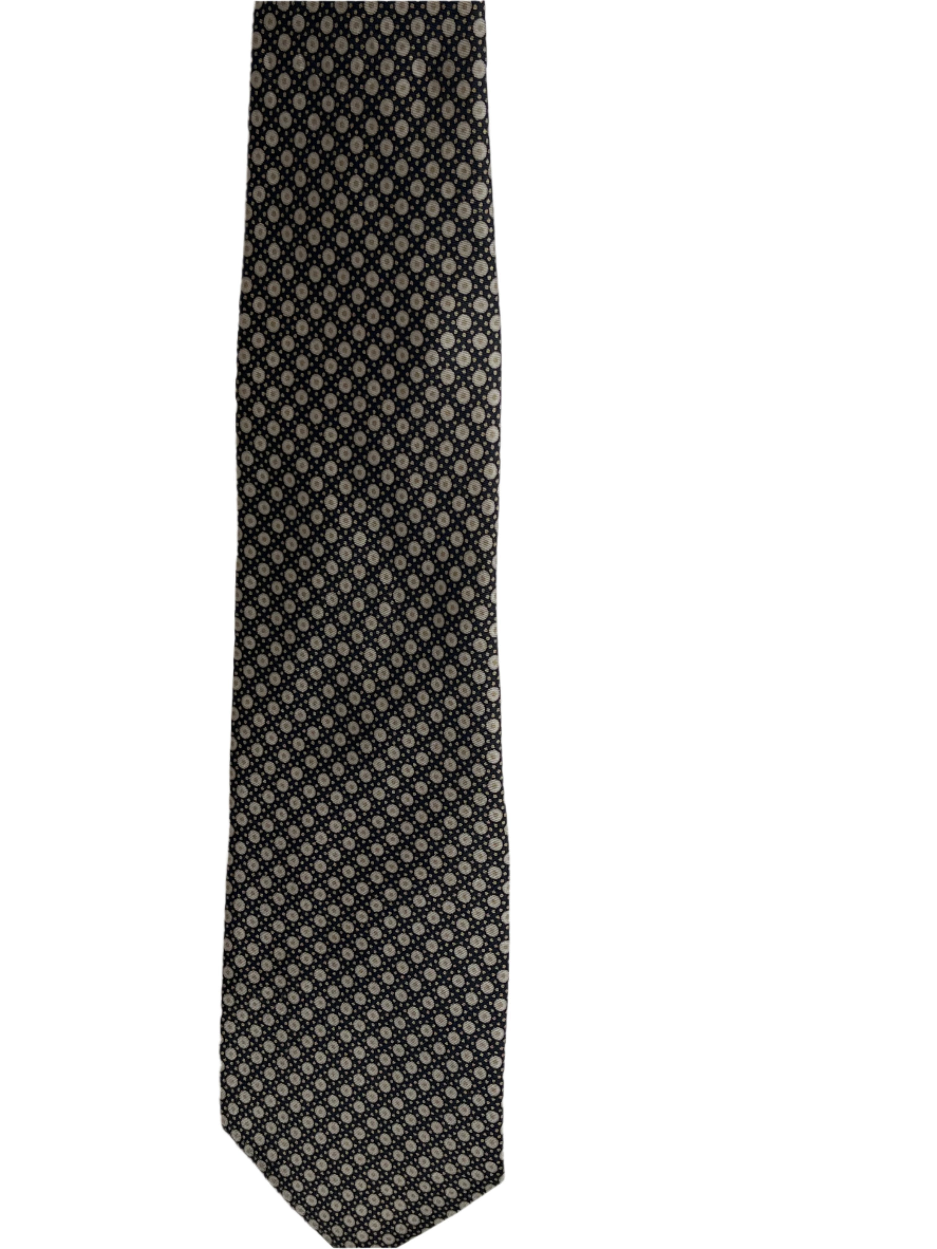 Yves Saint Laurent Men's Neck Tie (Black and Beige)