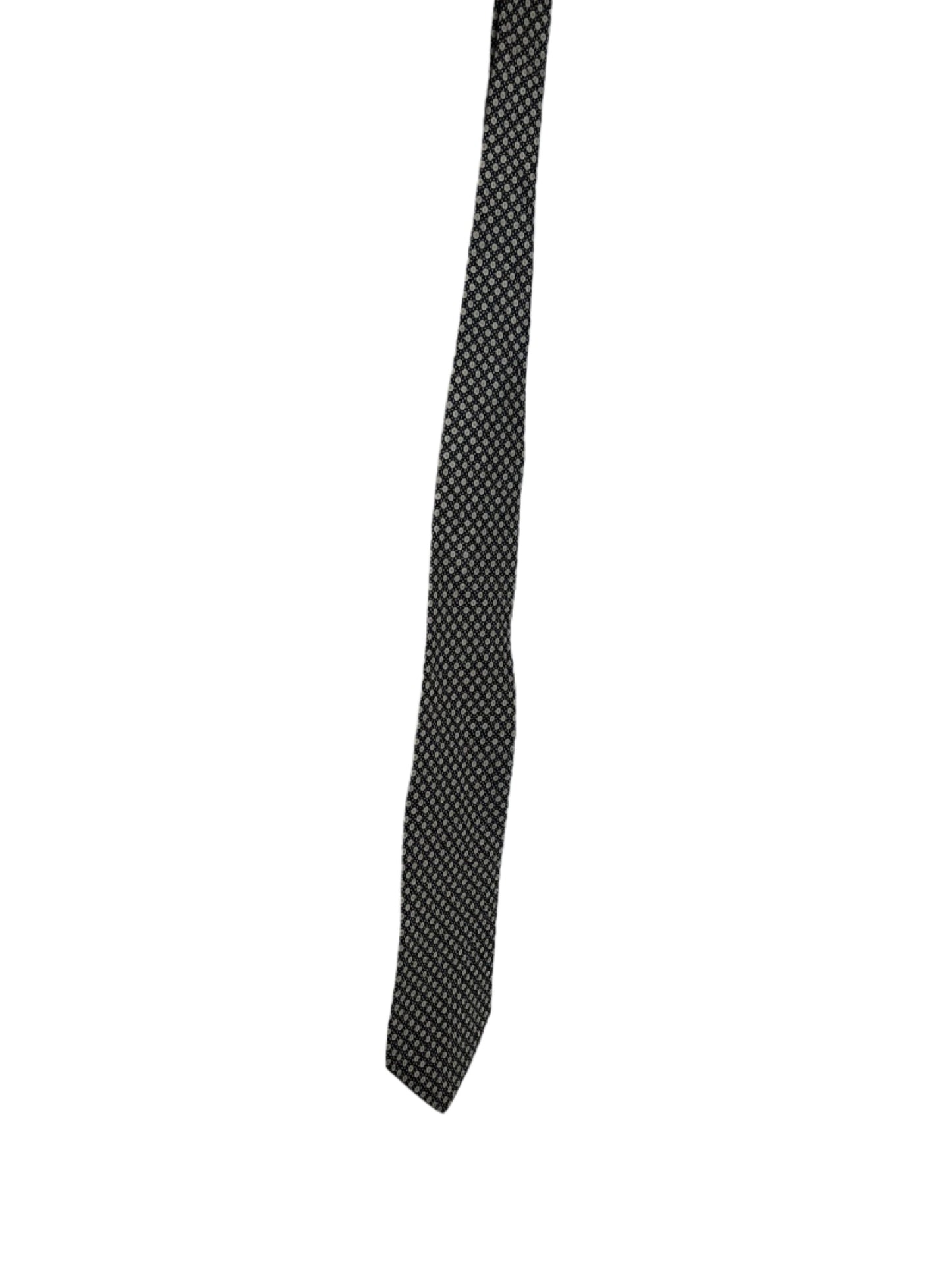 Yves Saint Laurent Men's Neck Tie (Black and Beige)