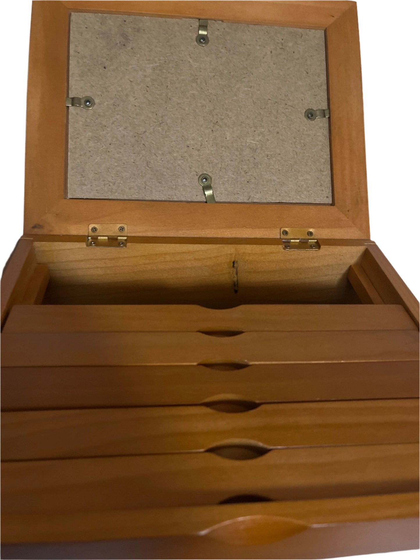 Photo box with with multiple photo display frames around the box