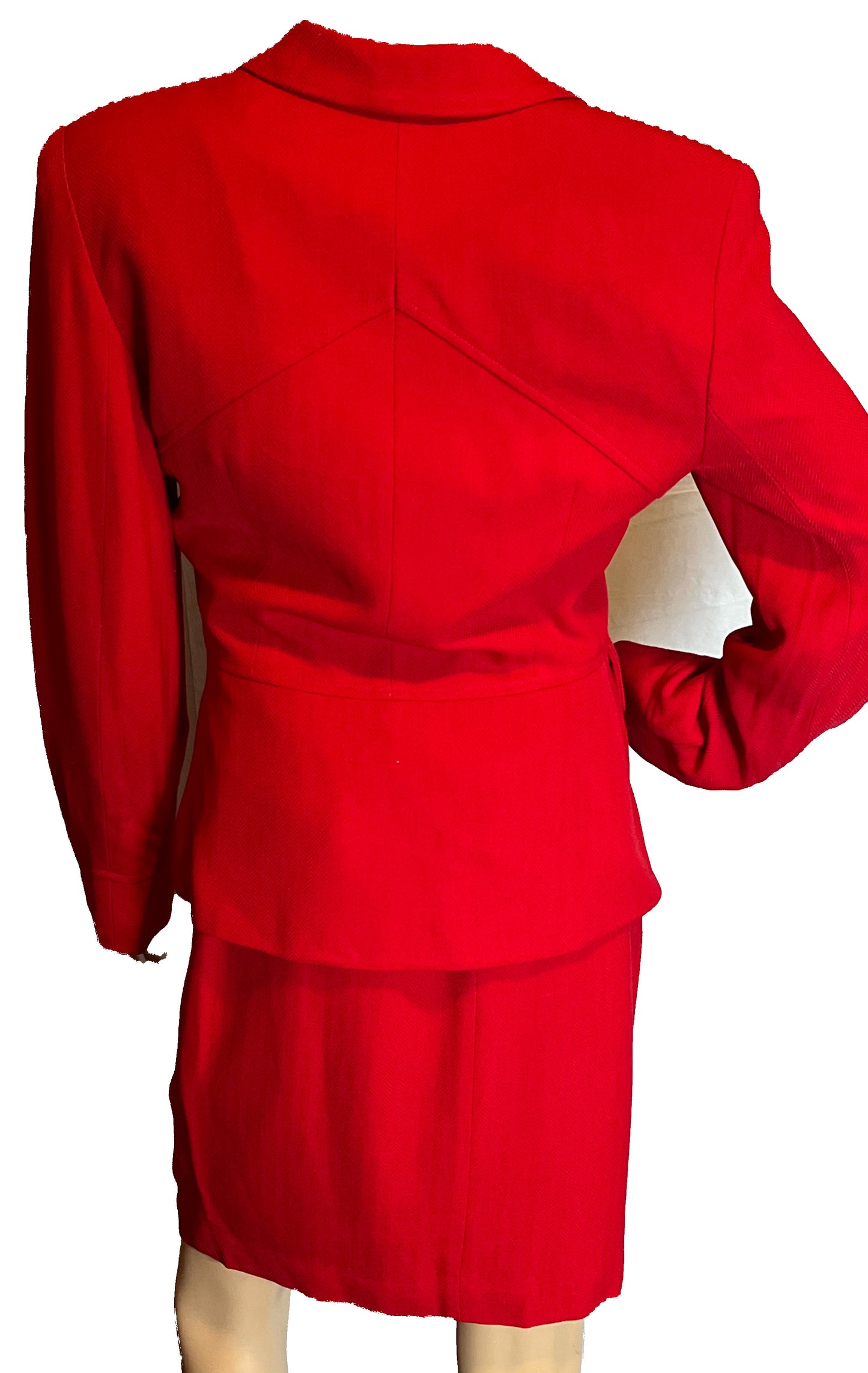 Barami Red Skirt Suit Set (size 6)