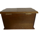 Antique-Small Maple wood storage box with double drawers