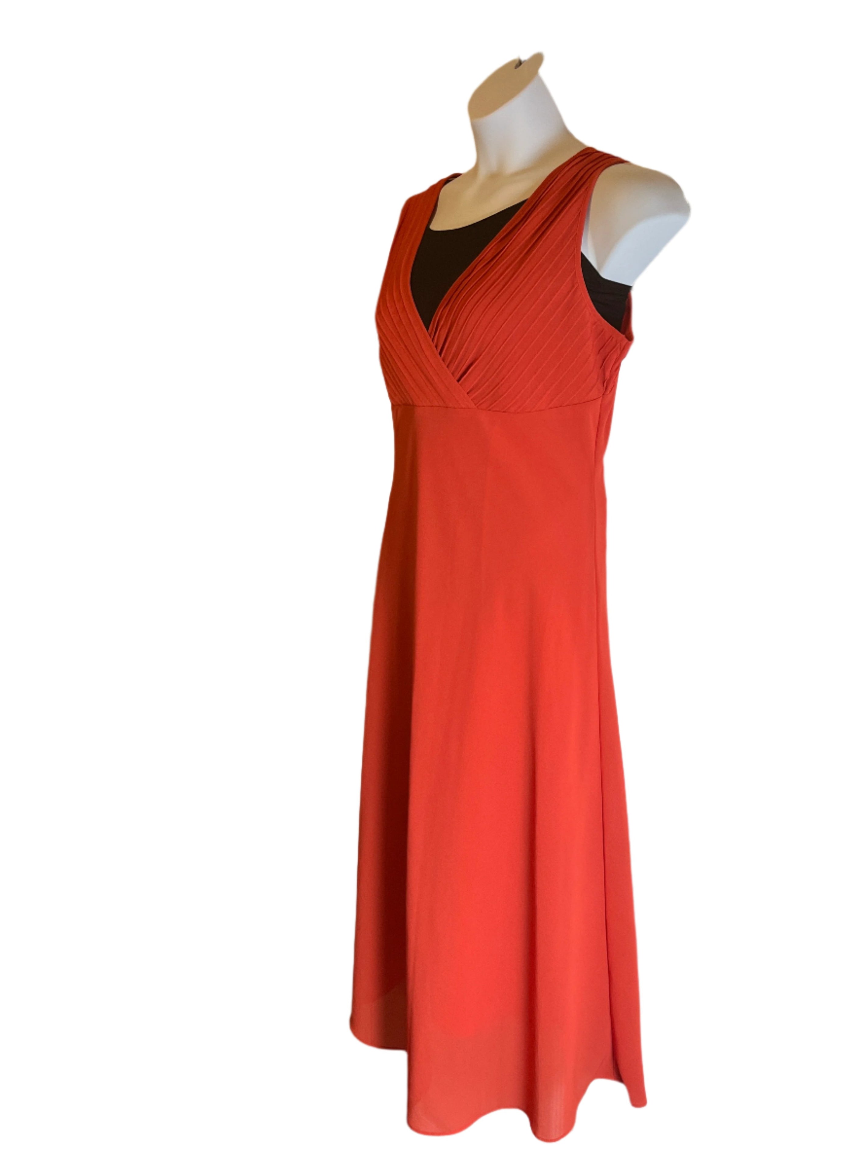 Stylish beautiful orange Maxi dress (Size 14)