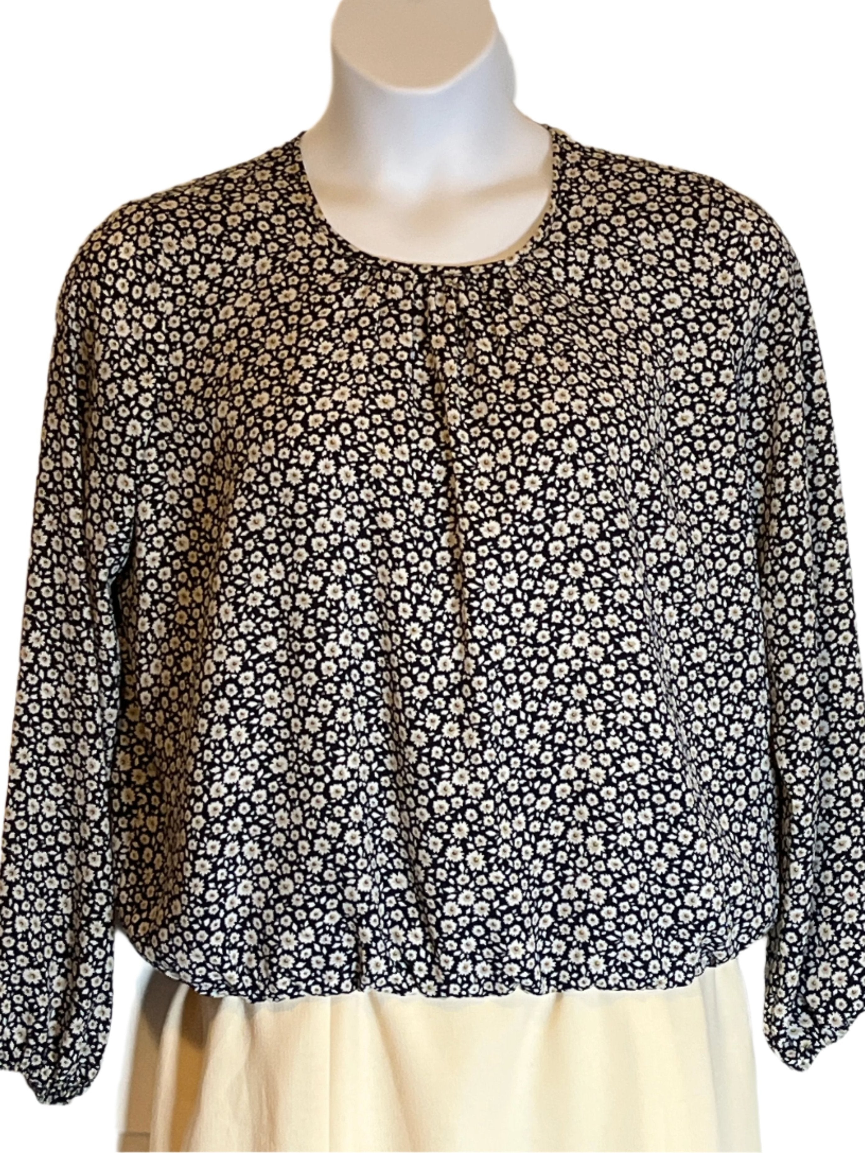 Dark Blue Pull over Dressy Tommy Hilfiger blouse (size M)